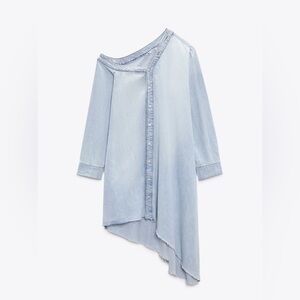 Asymmetrical Oversized Denim Dress